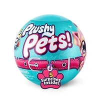 5 Surprise Plushy Pets Mystery Collectible Capsule By Zuru