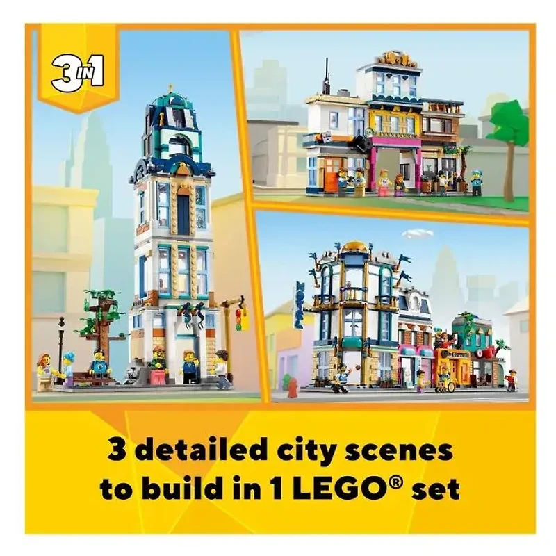 LEGO Creator 3 in 1 Main Street Building Toy Set
