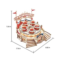 Robotime 3D Wooden Puzzle Tilt-A-Whirl Music Box