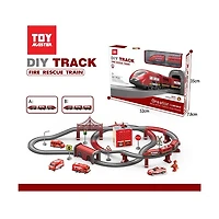Fire Rescue Train Set – 92 Pieces