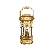 3D Wooden Puzzle Music Box Victorian Lantern Fully Assembled With Display Case