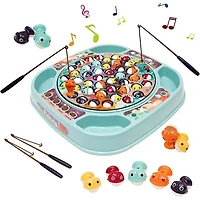 Tradeopia Magnetic Rotating Electric Fishing Game Toy Set with 4 Rods