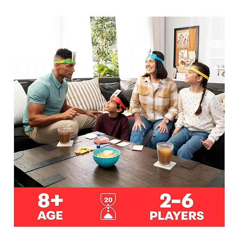 Spin Master Hedbanz Board Game Family Edition For Kids Ages 8+