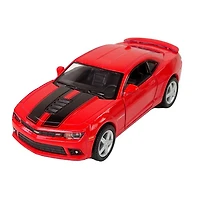 Diecast Metal Car Chevrolet Camaro Pullback 1:38 With Stripes Single Assorted (Random Pick)