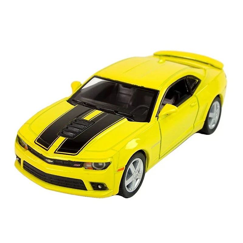 Diecast Metal Car Chevrolet Camaro Pullback 1:38 With Stripes Single Assorted (Random Pick)