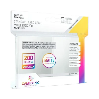 Gamegenic Matte Card Sleeves 200CT Value Pack