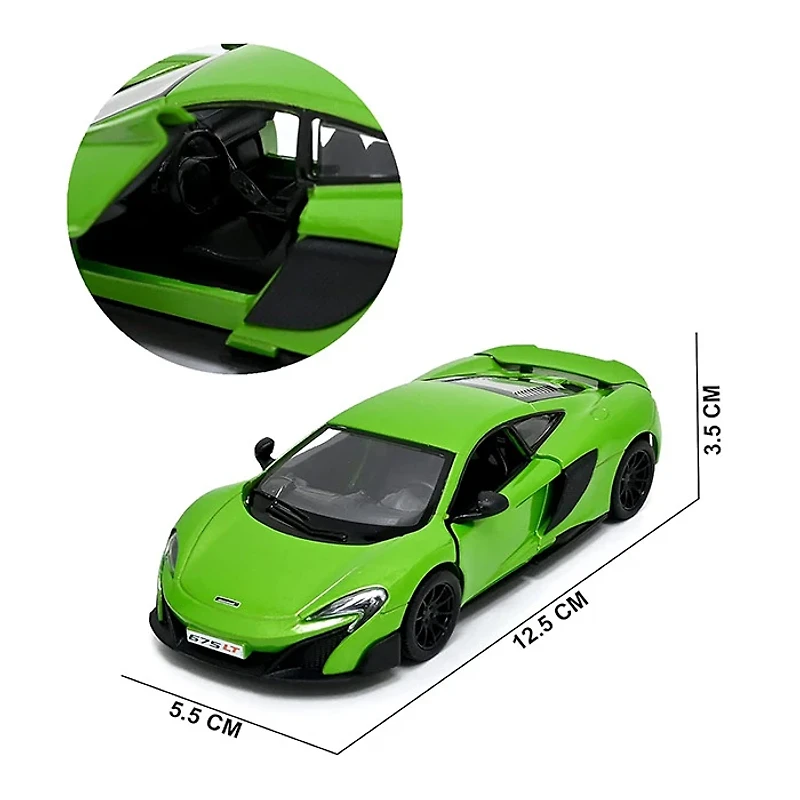 Diecast Car McLaren 675LT Pullback 1:36 Scale Race Track Toys Single Assorted (Random Pick)