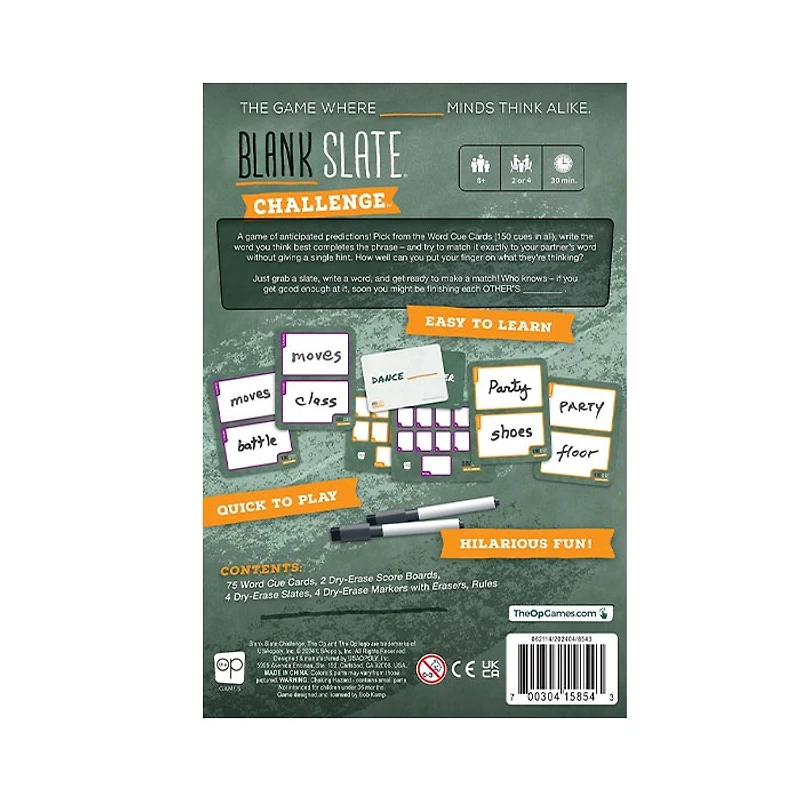 Blank Slate Challenge Game