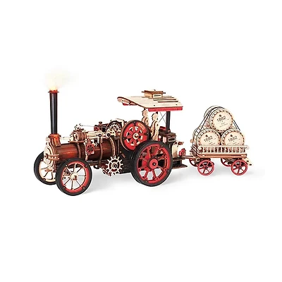 3D Wooden Puzzle DIY Steam Engine