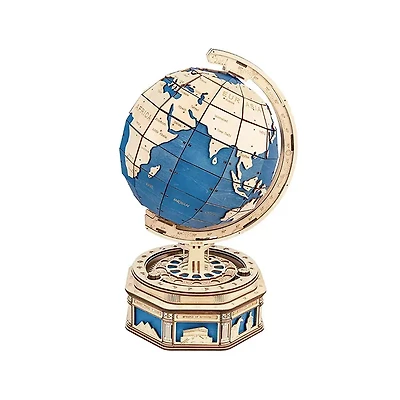 3D Wooden Puzzle The Globe with Display Case
