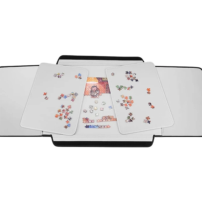 Tradeopia Portable Tri Fold Jigsaw Puzzle Storage Case Black Up To 1500 Pieces