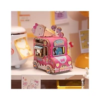 3D Modern Wooden Puzzle Music Box Hello Kitty Ice Cream Truck