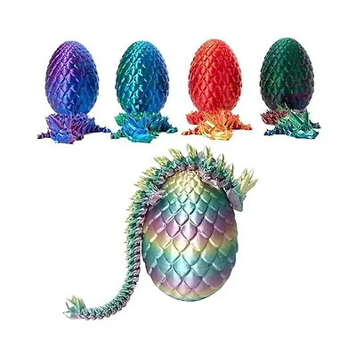 3D Dragon Egg Articulated Crystal Multi Color 11 Inch Assorted (Random Pick)