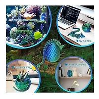 3D Dragon Egg Articulated Crystal Multi Color 11 Inch Assorted (Random Pick)