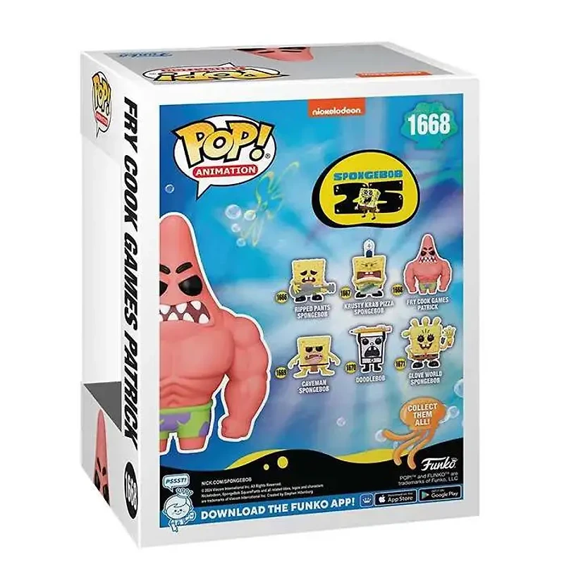 Funko Pop! TV Spongebob Squarepants 25TH Anniversary Fry Cook Games Patrick