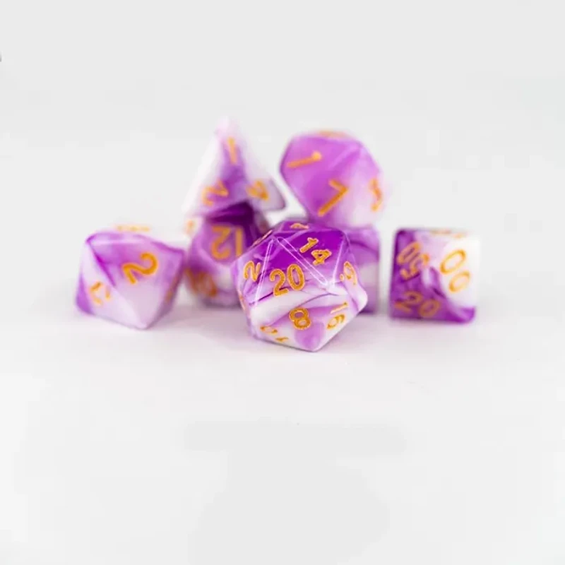 Tradeopia D&D Mini Dice 7 Piece Sets Assorted Colors (Random Pick)