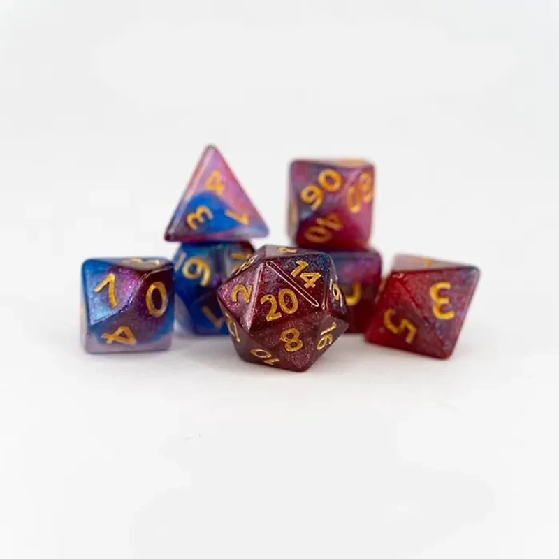 Tradeopia D&D Mini Dice 7 Piece Sets Assorted Colors (Random Pick)