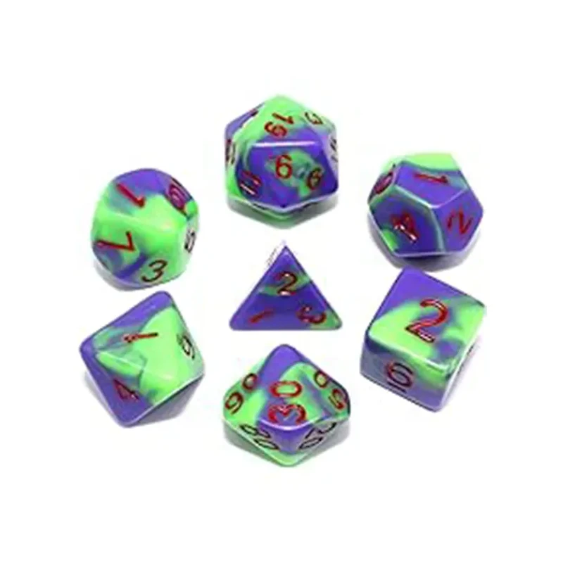 Tradeopia D&D Mini Dice 7 Piece Sets Assorted Colors (Random Pick)
