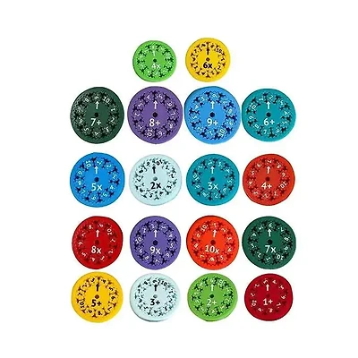 Fidget Spinners Math Assorted colours 9 Pieces (Random Pick)