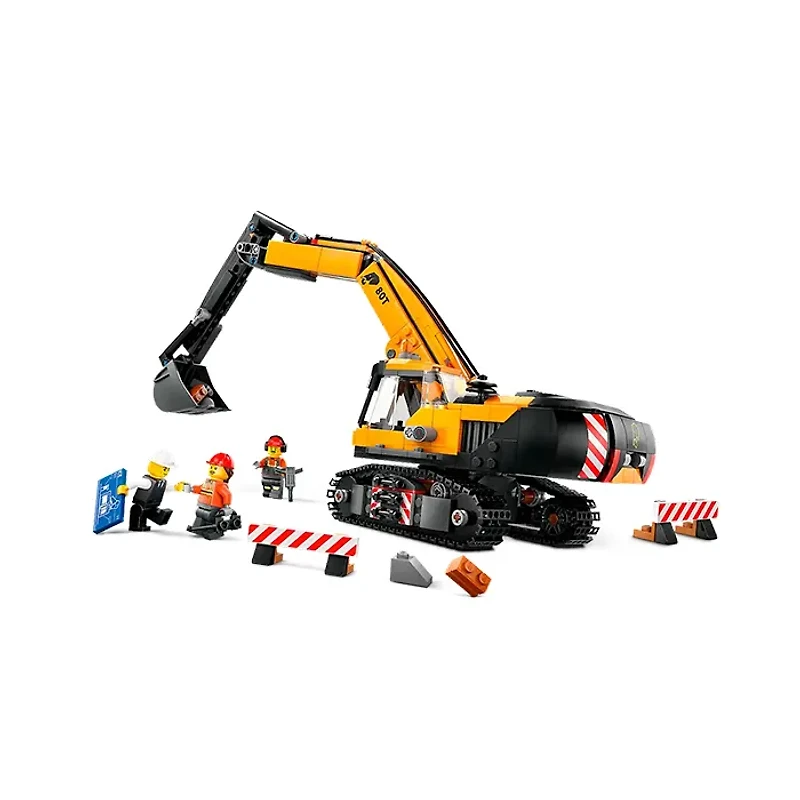 LEGO City Yellow Construction Excavator 633 Pieces