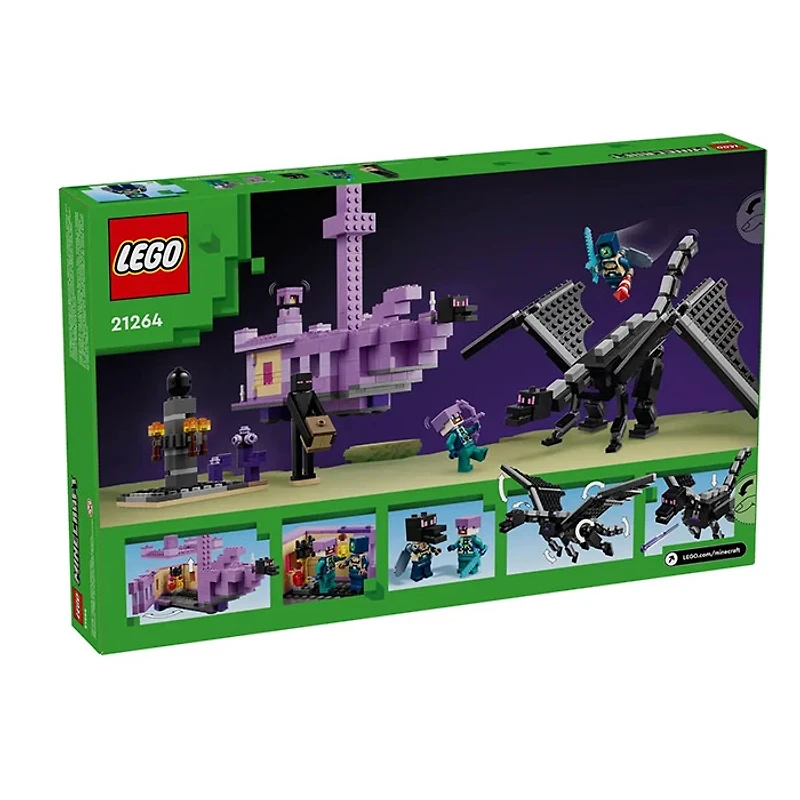 LEGO Minecraft The Ender Dragon And End Ship Building Set 657 Pieces