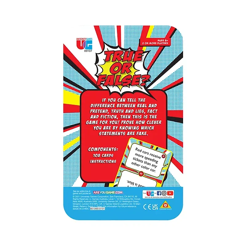 True or False Tin Game