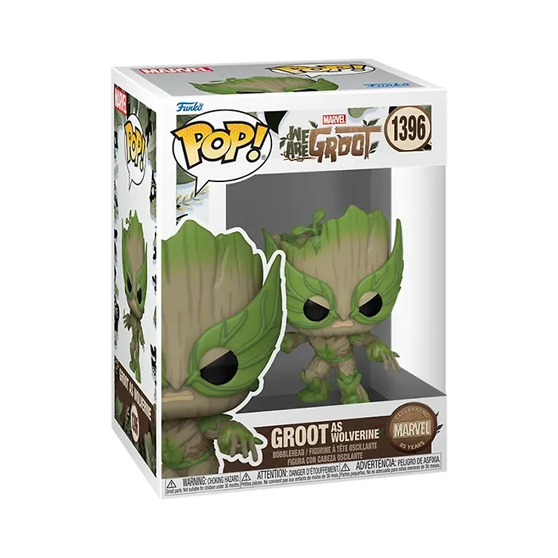 Funko Pop! Movies Marvel We Are Groot: Groot as Wolverine