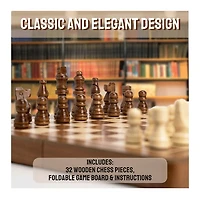 Tradeopia Wooden Classics Chess Folding 12 Inch