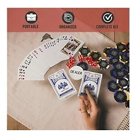 Tradeopia 500 Pieces Casino Poker Set With Black Case