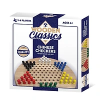 Tradeopia Wooden Classics Chinese Checkers With Board And Pegs