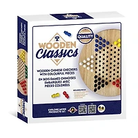 Tradeopia Wooden Classics Chinese Checkers With Board And Pegs