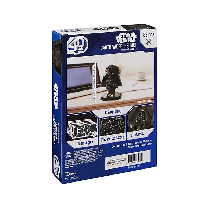 Spin Master 4D Build Star Wars Darth Vader 3D Puzzle 83 Pieces