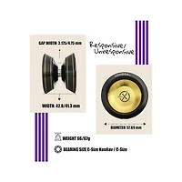 Yomega Pro x2 Pro Level Aluminum Yoyo Black and Gold