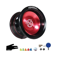 Yomega Pro x2 Pro Level Aluminum Yoyo Black and Red