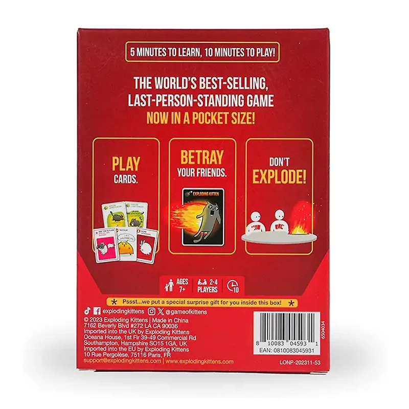Exploding Kittens Grab And Game