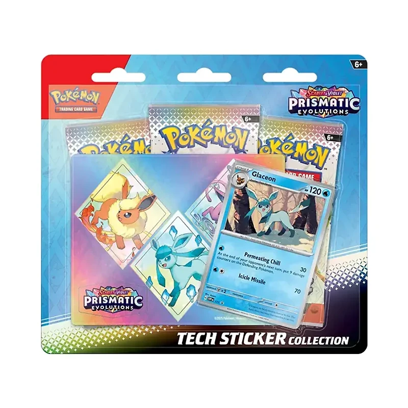 Pokemon SV8.5 Prismatic Evolutions Tech Sticker Collection Assortment Random Pick