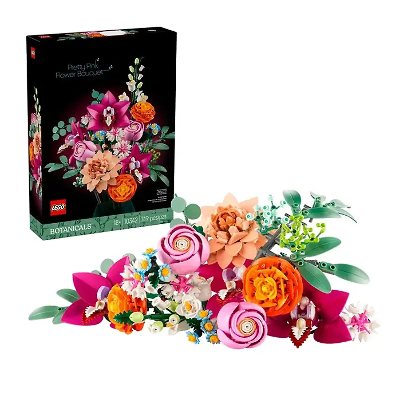 LEGO Botanicals Pretty Pink Flower Bouquet 749 Pieces