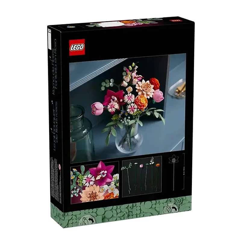 LEGO Botanicals Pretty Pink Flower Bouquet 749 Pieces
