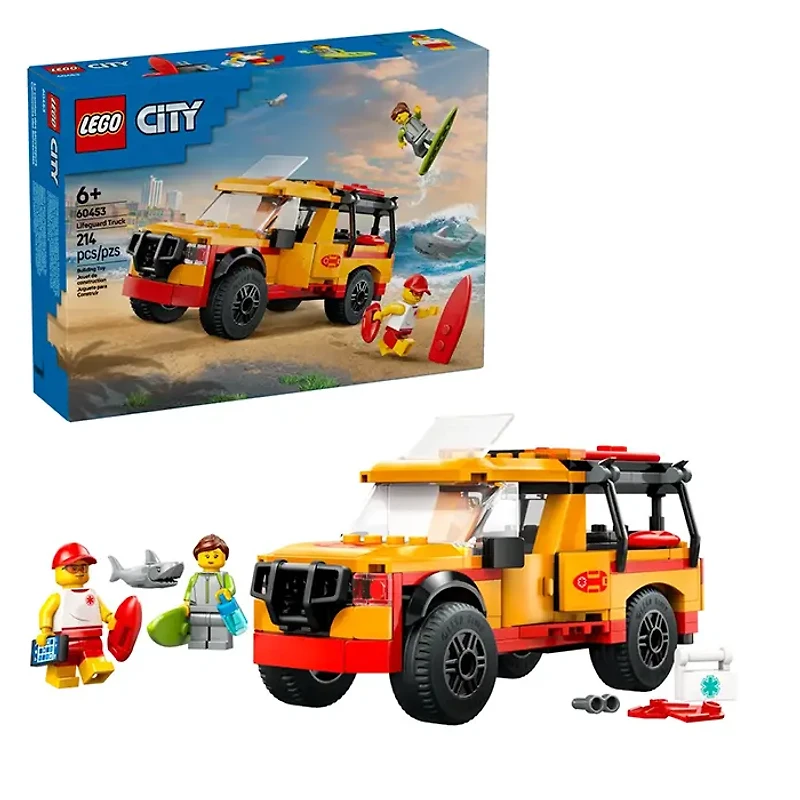 LEGO City Lifeguard Beach Rescue Truck 214 Pieces