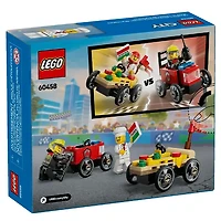 LEGO City Pizza Vs Fire Truck Race Car Pack 70 Pieces