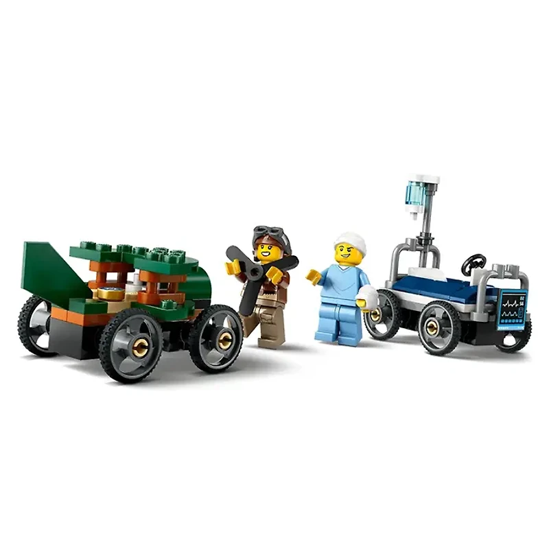 LEGO City Airplane Vs Hospital Bed Race Car Pack 70 Pieces