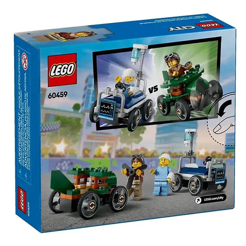LEGO City Airplane Vs Hospital Bed Race Car Pack 70 Pieces