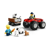 LEGO City Red Farm Tractor With Trailer And Sheep 116 Pieces