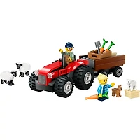 LEGO City Red Farm Tractor With Trailer And Sheep 116 Pieces