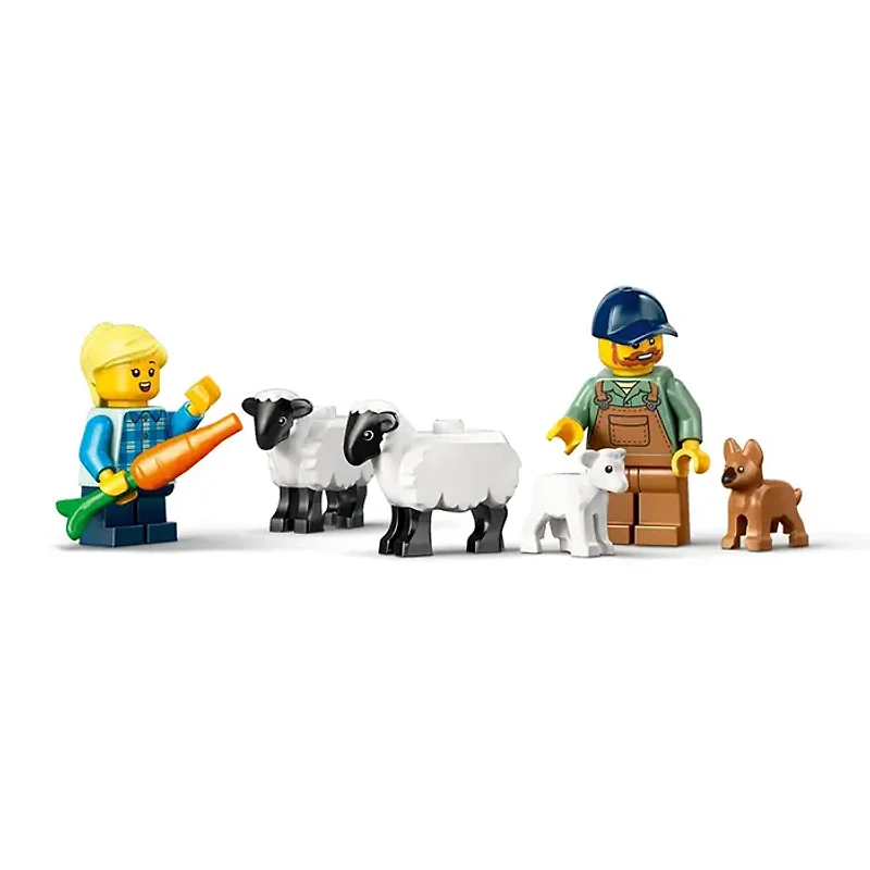 LEGO City Red Farm Tractor With Trailer And Sheep 116 Pieces