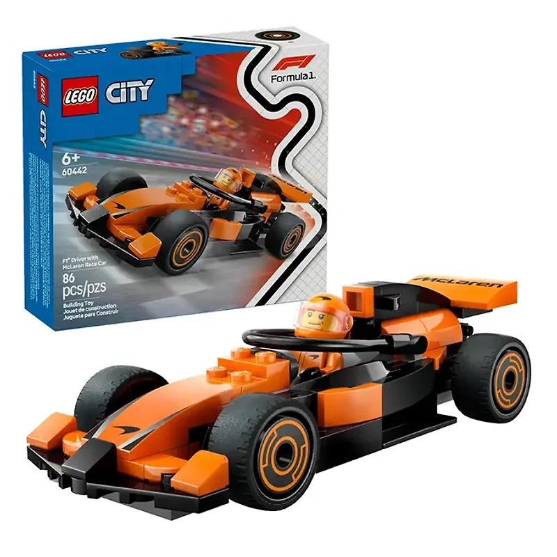 LEGO City F1 Driver With Mclaren Race Car 86 Pieces
