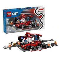 LEGO City F1 Pit Stop And Pit Crew With Ferrari Car 322 Pieces
