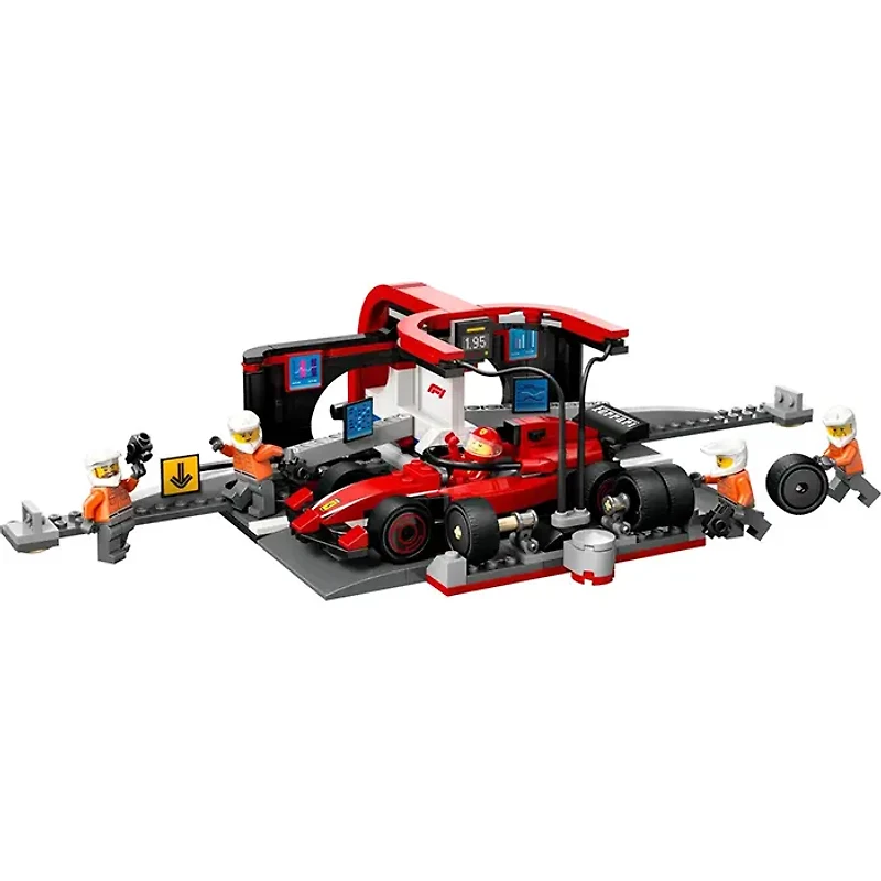 LEGO City F1 Pit Stop And Pit Crew With Ferrari Car 322 Pieces