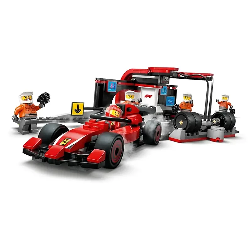 LEGO City F1 Pit Stop And Pit Crew With Ferrari Car 322 Pieces