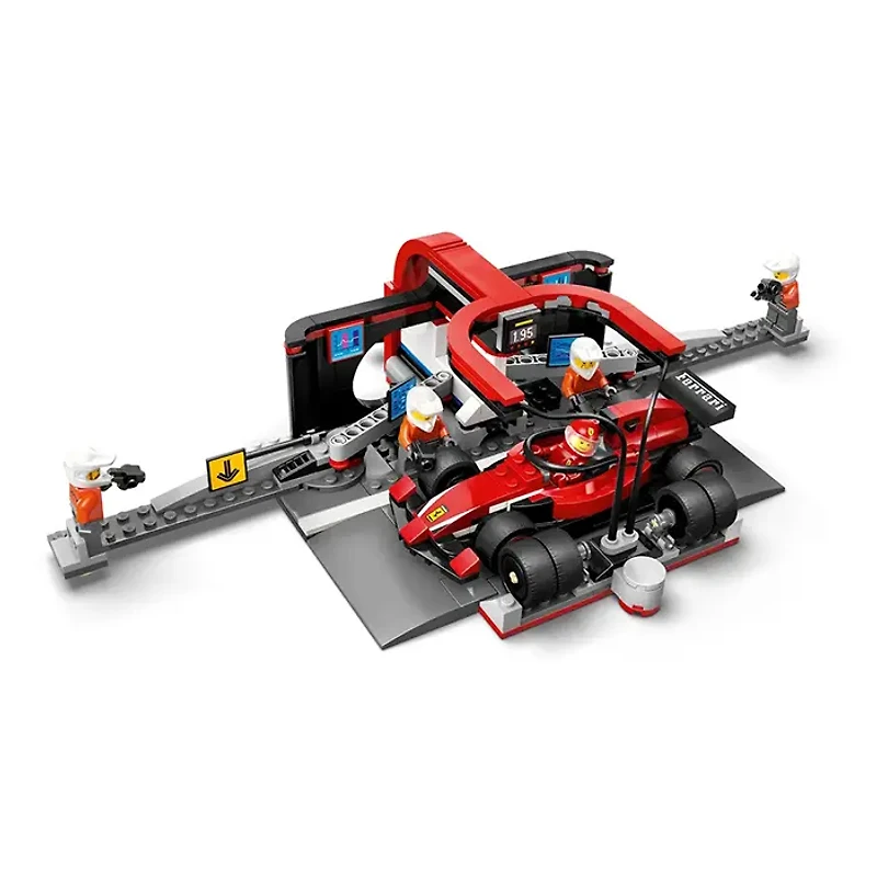 LEGO City F1 Pit Stop And Pit Crew With Ferrari Car 322 Pieces